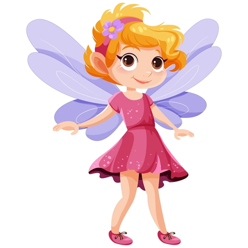 Blonde with Lavender Wings Fairy Transparent Sticker
